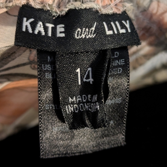 Kate and Lily Floral Sheer Boho Tiered Sun maxi Dress size 14 xl, off shoulder - Picture 12 of 13